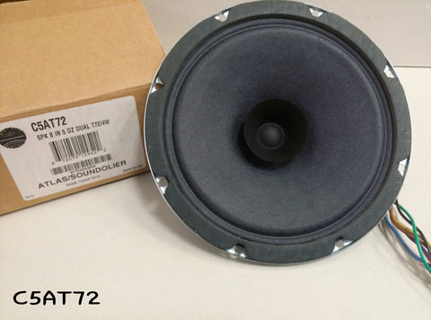 Atlas Sound C5AT72 8 Dual Cone Loudspeaker with 25V/70.7V-4W Transformer"