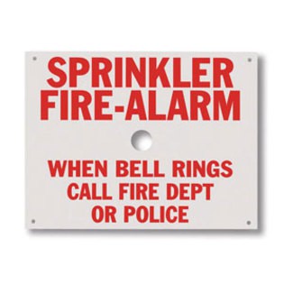 Brooks A165 Sprinkler Identification Sign