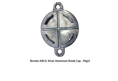 Brooks Aluminum Break Caps ABCA Silver 2 1/2";Brooks Aluminum Break Caps ABCA"